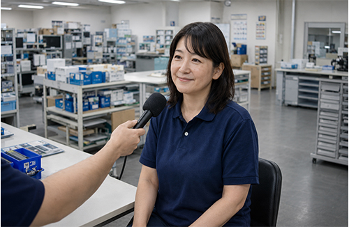 パートさんインタビューの様子